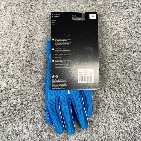 Nike Superbad Padded Football Gloves Size 3XL Men Blue White DX4520-408 - Picture 2 of 3